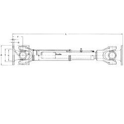 Velenas su įpjovomis L500 mm EDS221000356