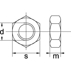 Veržlė M10x1 8 klasės cinkuota 934101