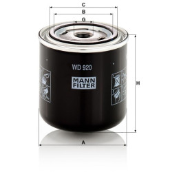 Hidraulinės alyvos keitimo filtras WD920