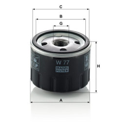 Tepimo alyvos filtras W77
