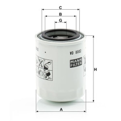 Alyvos filtras WD8002