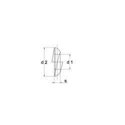 Spyruoklinė poveržlė M22x34x8mm, cinkuotas plienas, DIN 74361, Kramp 7436122