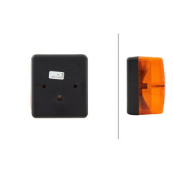 Posūkio lemputė 21W, kvadratinė, 12V, gintaro spalvos, prisukama, Hella 2BA996012061