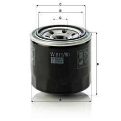 Alyvos filtras Mann and Hummel W81180