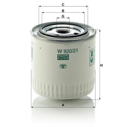 Alyvos filtras W92021