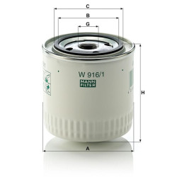 Alyvos filtras Mand H W9161