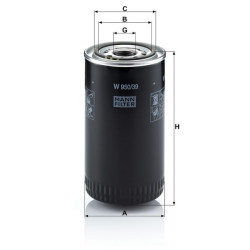 Alyvos filtras Mann and Hummel W95039