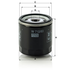 Alyvos filtras Mann and Hummel W71283