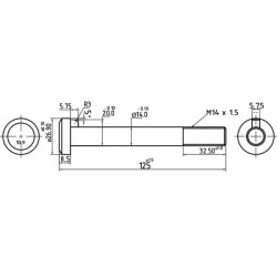 Case - IH 743 / 743XL 3141586R2N Rato varžtas