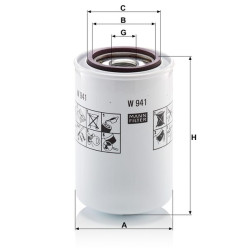 Alyvos filtras W941