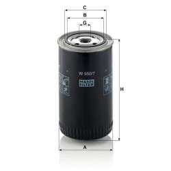 Alyvos filtras Mann and Hummel W9507