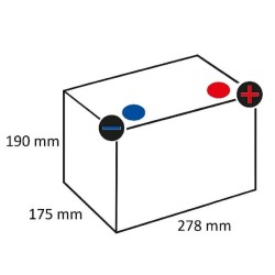 Case - IH 744 570409064KR Akumuliatorius 12V 70Ah 640A JK: 067 Kramp