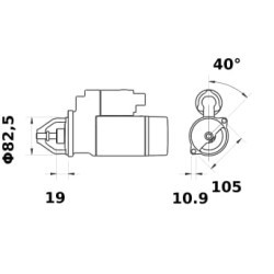 Starteris 12V 2.0kW MS732
