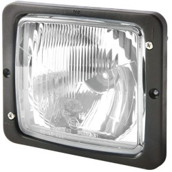 Case - IH 744 1AA004109001 Priekinis žibintas halogeninis, stačiakampis, 12/24V, skaidrus, užsukamas, 173x99x144mm, Hella