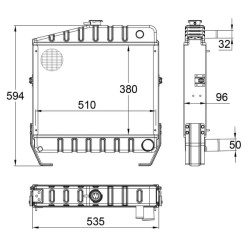 Case - IH 745S 3399930R2N Radiatorius tinka Case - IH