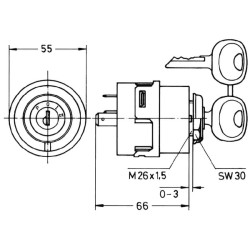 Case - IH 745S 328062 Uždegimo jungiklis