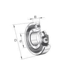Case - IH 844 62042RSN Gilaus griovelio rutulinis guolis 20x47x14mm INA/FAG