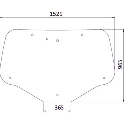 Case - IH Puma 200 PowerDrive Tractor 02/21- 84600181N Tamsintas galinis stiklas