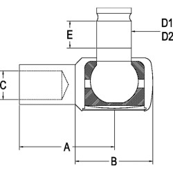 Case - IH 844 SHP033KR Skersinės vairo trauklės galas