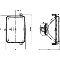 Case - IH Quantum 80V 0509580000 Priekinių žibintų įdėklas Halogeninis, stačiakampis, skaidrus, 165x96,3 mm, Cobo