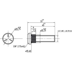 Case - IH Quantum 105V 81816580N Rato varžtas NH
