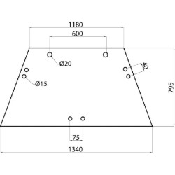 John Deere SE6200 L78726N Pakreipiamas priekinis stiklas