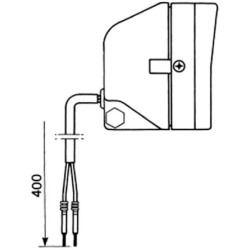 John Deere SE6300 05359000 Darbinis žibintas halogeninis, 55/70W, stačiakampis, 12/24V, skaidrus, 96mm, 2 kontaktų, Cobo