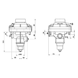 John Deere SE6100 4712000087 Priekabos valdymo vožtuvas
