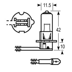John Deere SE6100 VLC0453 lemputė Halogen H3 12V 55W Vapormatic
