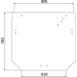John Deere 6403 R206835N galinio lango viršutinė dalis
