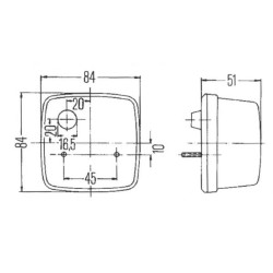 Case - IH 1046 3148492R91 galinis žibintas Case - IH