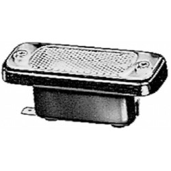 John Deere SE6310 2KA003738057 Valstybinio numerio apšvietimas 5W, stačiakampis, 12V, skaidrus, užsukamas, 82,5x32,5 mm, Hella