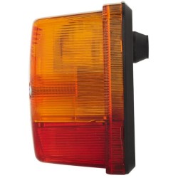 Case - IH 946 2SW003014131 Galinis kvadratinis žibintas, 12/24V, raudona/oranžinė, užsukamas, 84x51x84mm, Hella