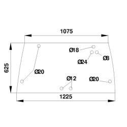 Case - IH 5120 D7081 galinio lango viršutinė dalis