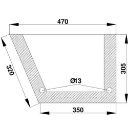 Case - IH 5120 D7306 Durų stiklas Apatinis