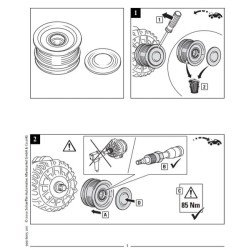 John Deere SE6620 529407010 FEAD rinkinys