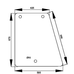 Case - IH 5120 D7310 Šoninis langas