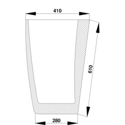 Case - IH 5130 D7304 Apatinis priekinis stiklas