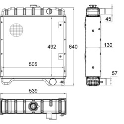 Case - IH 5130 104753A1N Radiatorius, tinkamas CNH