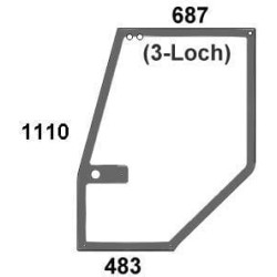 Case - IH 5140 1330931C2N Durų stiklas