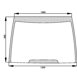 Case - IH 5140 248715A1 Priekinis stiklas sutvarkytas