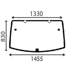 John Deere 6215R Didelis rėmas AL212195N Galinio lango stiklas