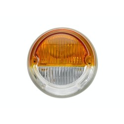 John Deere 2030 2BE001259061 Krypties ir padėties apšvietimas 18/3W, apvalus, 12V, gintaro spalvos/skaidrus, Ø 78mm, Hella