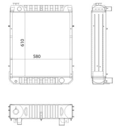 Case - IH 1255 / 1255XL 3226796R92N radiatorius