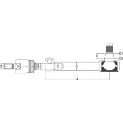 John Deere 2755 SHP339KR Vikšro strypo galo dalis