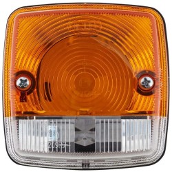 John Deere 830 2BE003014251 Krypties ir padėties apšvietimas 21W, kvadratinis, 12V, gintaras/skaidrus, užsukamas, 84x84mm, Hella