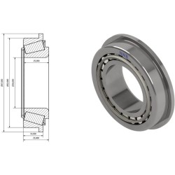 John Deere 1040 DR0314922 kūginis ritininis guolis