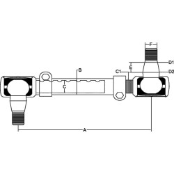 John Deere 2040 SHP438KR Skersinės vairo trauklės galas