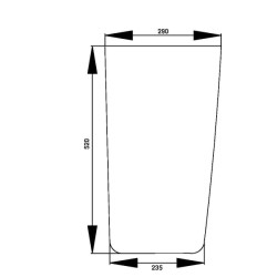 Case - IH 955 / 955XL D7011L apatinis priekinis stiklas