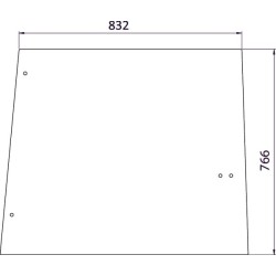 John Deere 2040S D8076 Šoninis stiklas
